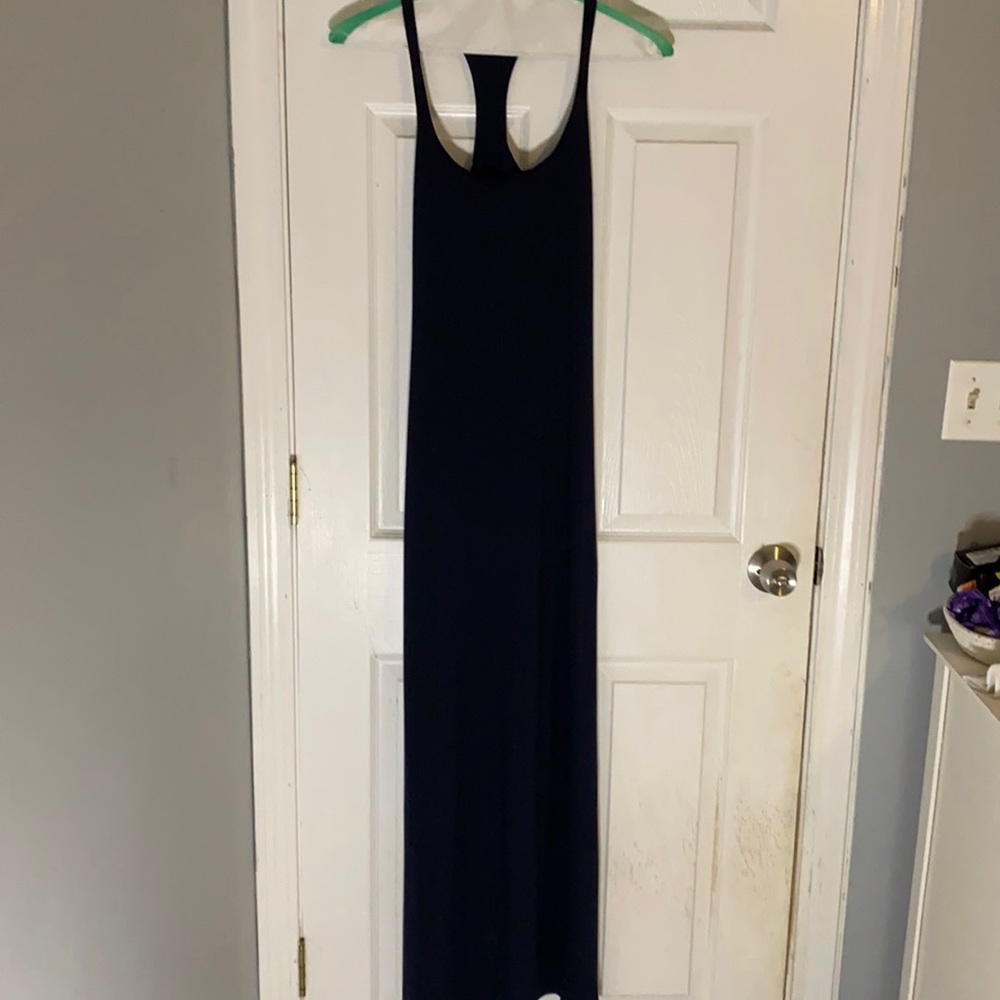 Navy blue, maxi dress